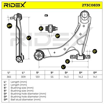 Control Arm RIDEX 273C0839 273C0839 - photo 7