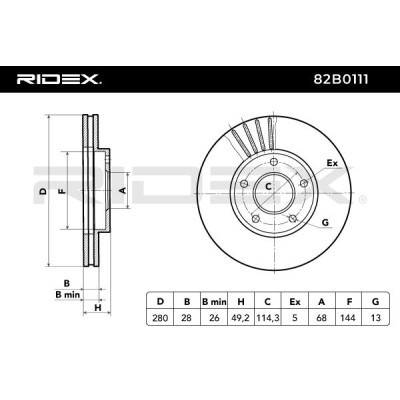 Brake Disc RIDEX 82B0111 82B0111 - photo 4