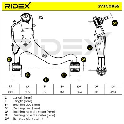 Control Arm RIDEX 273C0855 273C0855 - photo 8