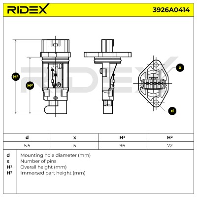 Air Mass Sensor RIDEX 3926A0414 3926A0414 - photo 6