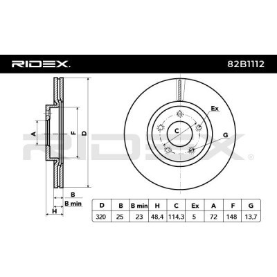 Brake Disc RIDEX 82B1112 82B1112 - photo 3