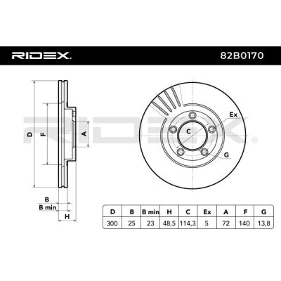 Brake Disc RIDEX 82B0170 82B0170 - photo 7