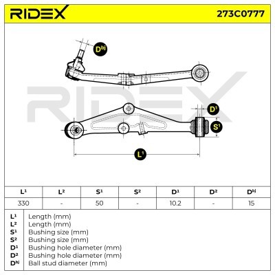 Control Arm RIDEX 273C0777 273C0777 - photo 7