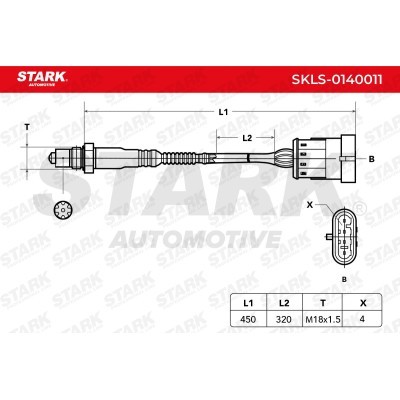 Lambda (Oxygen) Sensor Stark SKLS-0140011 SKLS-0140011 - photo 2