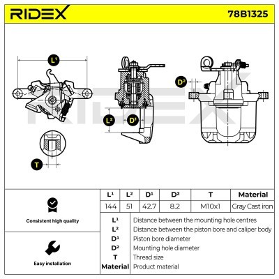 Brake Caliper RIDEX 78B1325 78B1325 - photo 6