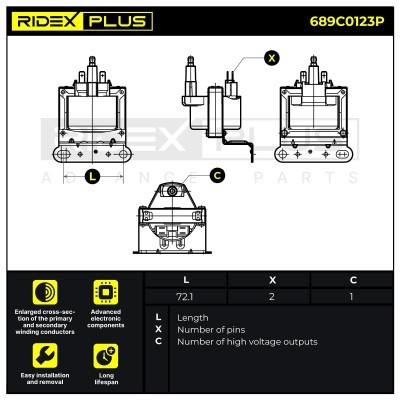 Ignition Coil RIDEX 689C0123P 689C0123P - photo 9