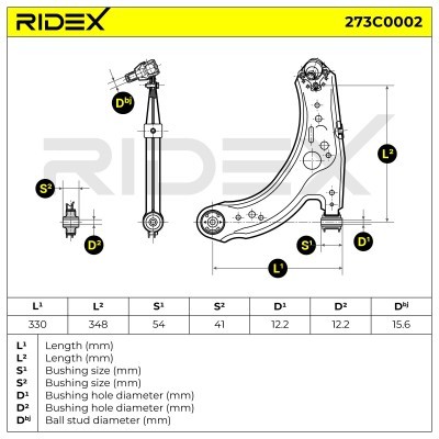 Control Arm RIDEX 273C0002 273C0002 - photo 6
