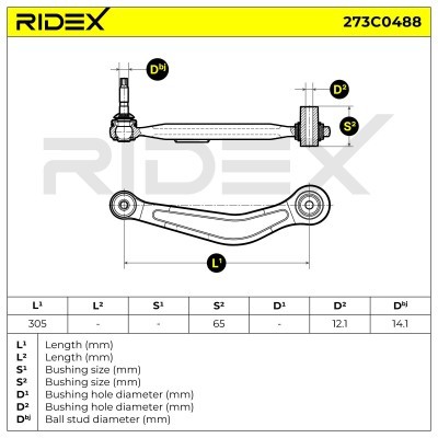 Control Arm RIDEX 273C0488 273C0488 - photo 3