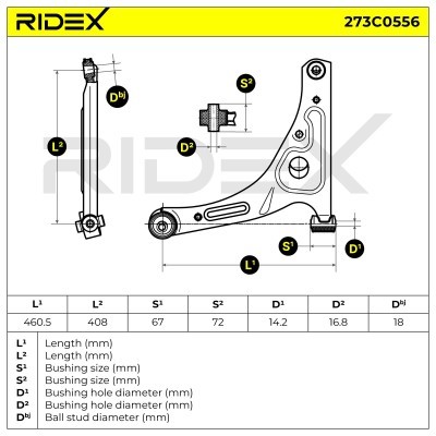 Control Arm RIDEX 273C0556 273C0556 - photo 5