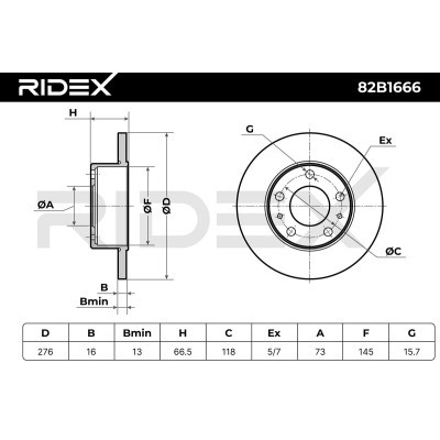 Brake Disc RIDEX 82B1666 82B1666 - photo 8
