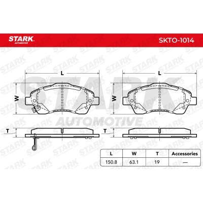 Brake Pads Set Stark SKTO-1014 SKTO-1014 - photo 2