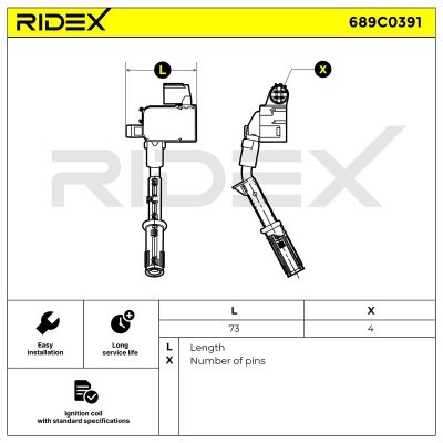 Ignition Coil RIDEX 689C0391 689C0391 - photo 6