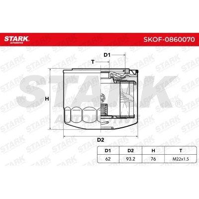 Oil Filter Stark SKOF-0860070 SKOF-0860070 - photo 5