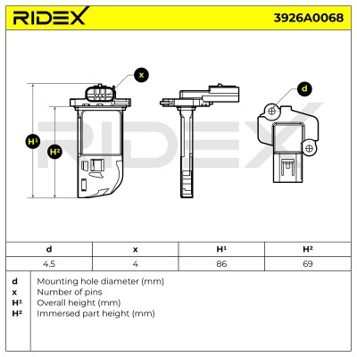 Air Mass Sensor RIDEX 3926A0068 3926A0068 - photo 8