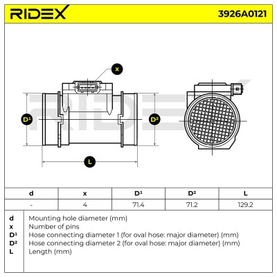 Air Mass Sensor RIDEX 3926A0121 3926A0121 - photo 6