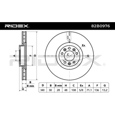 Brake Disc RIDEX 82B0976 82B0976 - photo 5