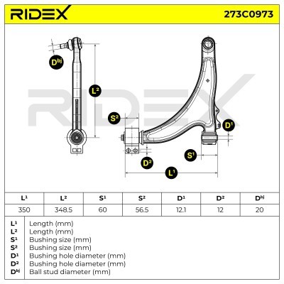 Control Arm RIDEX 273C0973 273C0973 - photo 7