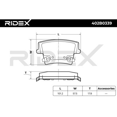 Brake Pads Set RIDEX 402B0339 402B0339 - photo 5