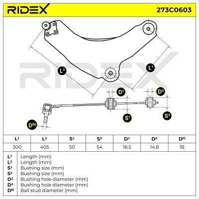 Control Arm RIDEX 273C0603 273C0603 - photo 9
