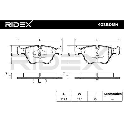 Brake Pads Set RIDEX 402B0154 402B0154 - photo 9