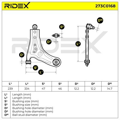 Control Arm RIDEX 273C0168 273C0168 - photo 7