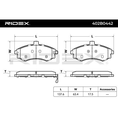 Brake Pads Set RIDEX 402B0442 402B0442 - photo 6
