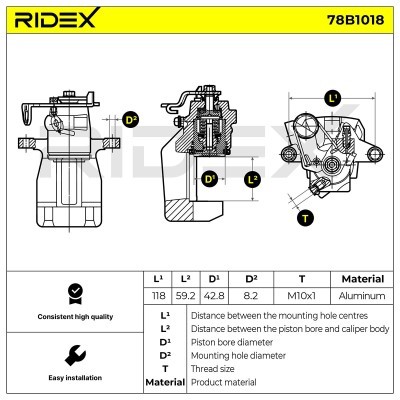 Brake Caliper RIDEX 78B1018 78B1018 - photo 7