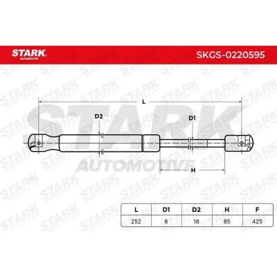 Gas Spring, boot-/cargo area Stark SKGS-0220595 SKGS-0220595 - photo 5
