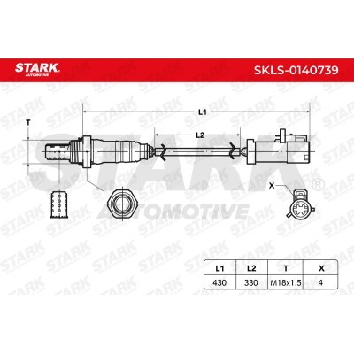 Lambda (Oxygen) Sensor Stark SKLS-0140739 SKLS-0140739 - photo 7