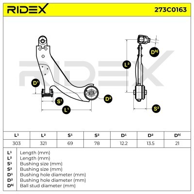 Control Arm RIDEX 273C0163 273C0163 - photo 6