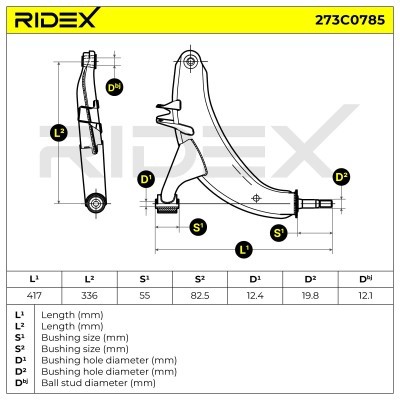 Control Arm RIDEX 273C0785 273C0785 - photo 6