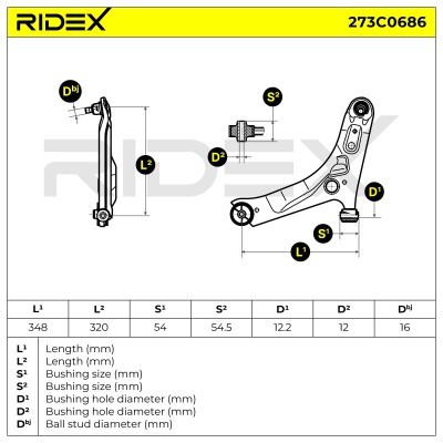 Control Arm RIDEX 273C0686 273C0686 - photo 5