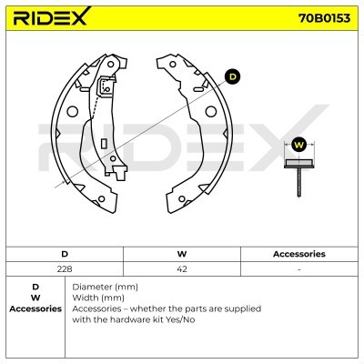 Brake Pads Set RIDEX 70B0153 70B0153 - photo 5
