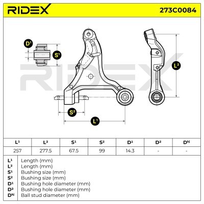 Control Arm RIDEX 273C0084 273C0084 - photo 4
