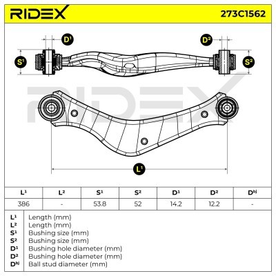 Control Arm RIDEX 273C1562 273C1562 - photo 7