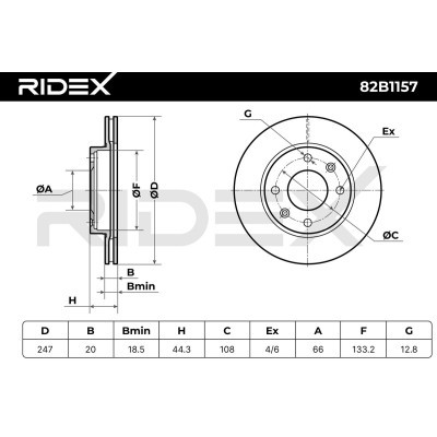 Brake Disc RIDEX 82B1157 82B1157 - photo 8