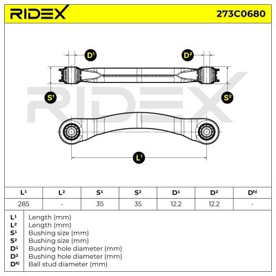 Control Arm RIDEX 273C0680 273C0680 - photo 5