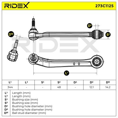 Control Arm RIDEX 273C1125 273C1125 - photo 7