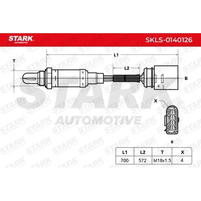 Lambda (Oxygen) Sensor Stark SKLS-0140126 SKLS-0140126 - photo 3