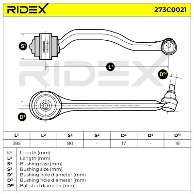 Control Arm RIDEX 273C0021 273C0021 - photo 3