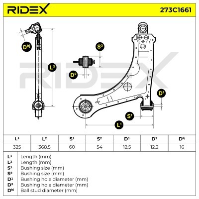 Control Arm RIDEX 273C1661 273C1661 - photo 4