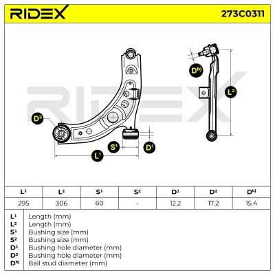 Control Arm RIDEX 273C0311 273C0311 - photo 5