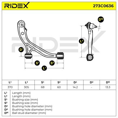 Control Arm RIDEX 273C0636 273C0636 - photo 6