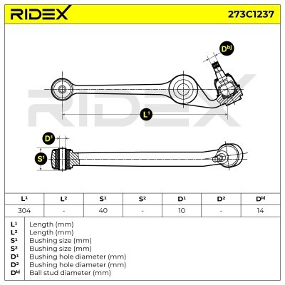 Control Arm RIDEX 273C1237 273C1237 - photo 7