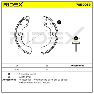 Brake Pads Set RIDEX 70B0039 70B0039 - photo 3