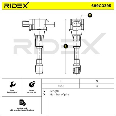 Ignition Coil RIDEX 689C0395 689C0395 - photo 6