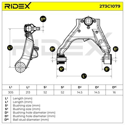 Control Arm RIDEX 273C1079 273C1079 - photo 7