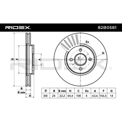 Brake Disc RIDEX 82B0581 82B0581 - photo 3