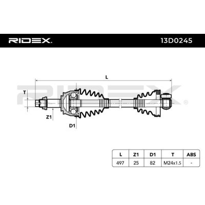Drive Shaft RIDEX 13D0245 13D0245 - photo 4