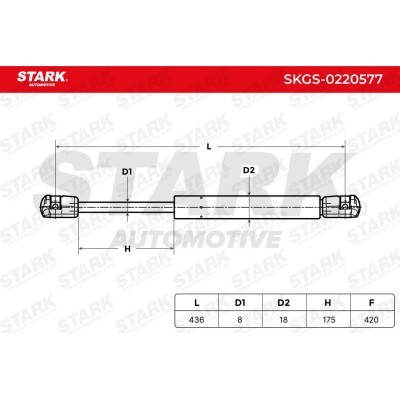 Gas Spring, boot-/cargo area Stark SKGS-0220577 SKGS-0220577 - photo 5
